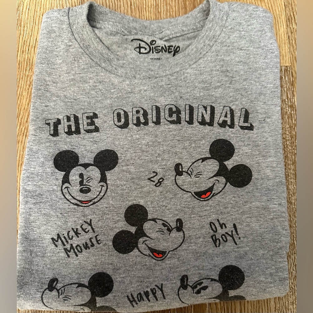 Disney Grey, Black, Red, Short Sleeve Mickey T-Shirt//Boys Size 7